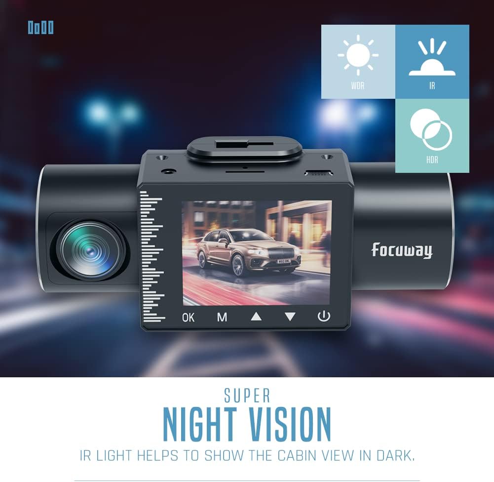 1080P Dual Dash Cam with IR Night Vision O450987