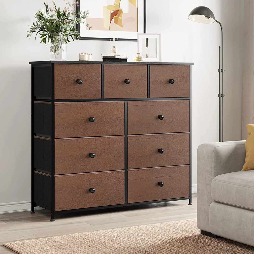 9 Drawer Steel Frame Dresser with Waterproof Top P6852
