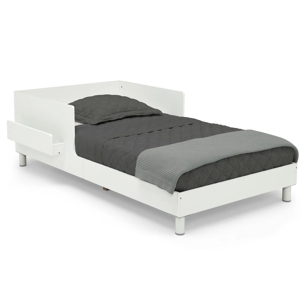White Toddler Bed with Interchangeable Shelf G539300