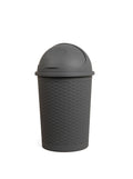 Round Roll Up Trash Can 10 Gallon Gray R4843