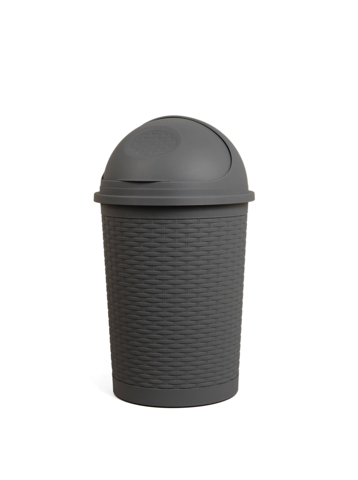 Round Roll Up Trash Can 10 Gallon Gray R4843