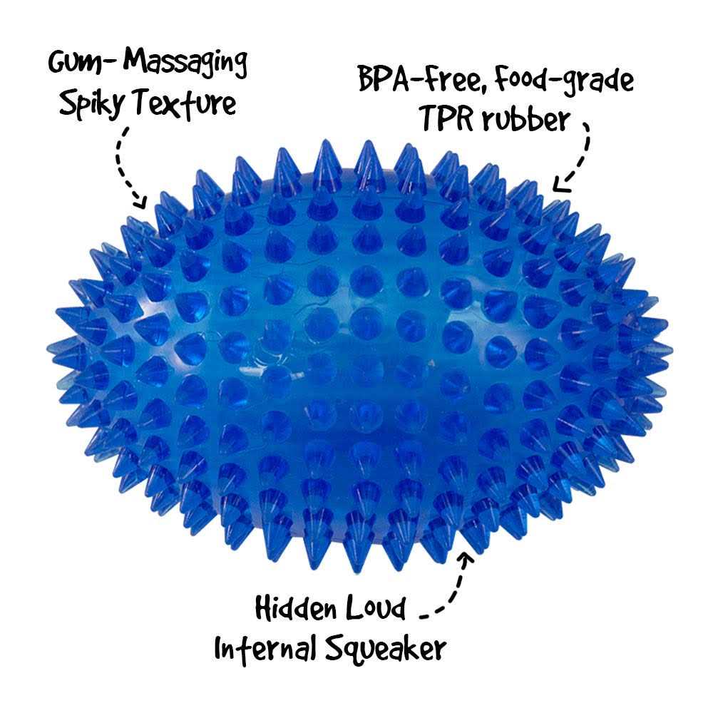 4.5” Spiky Squeaker Football Dog Toy A930