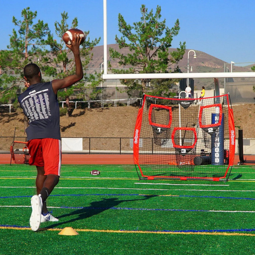 Football Training Net with 3 Target Pockets E76717