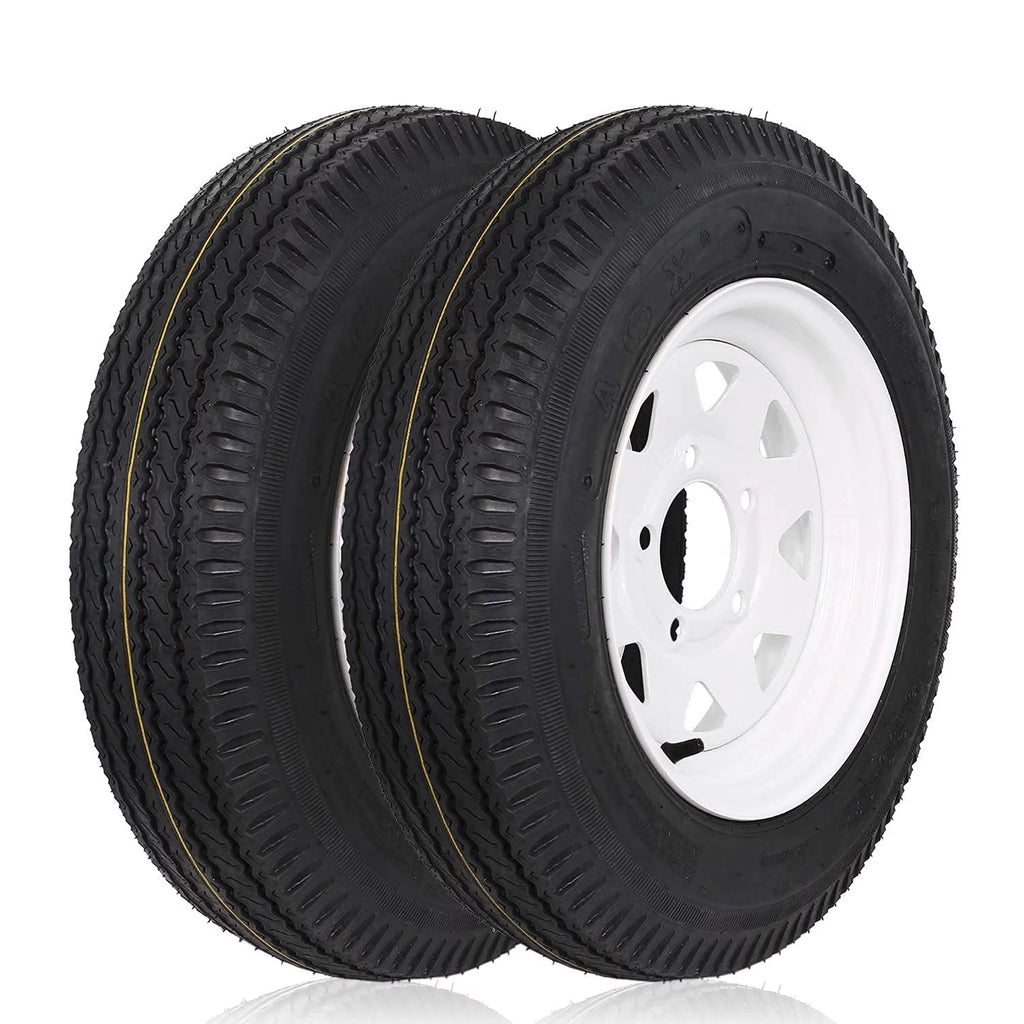 5.30-12 Trailer Tires with 12'' Rims, Set of 2 R4567