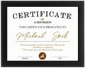 Black Wooden Document Frame with Real Glass Z18293