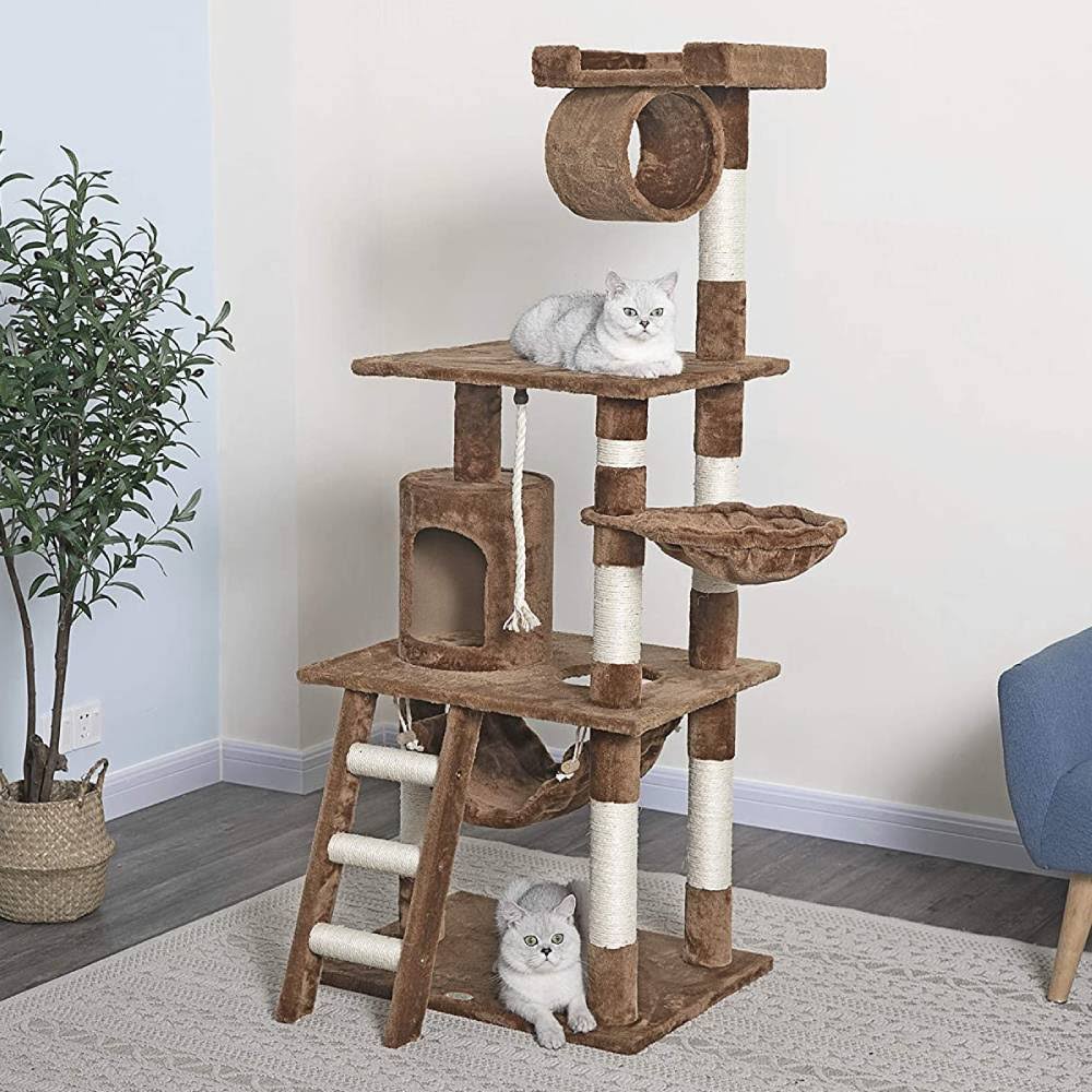 Beige 62 in. Cat Tree Y777
