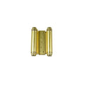 4x22 Square Corner Mortise Double Action Spring Door Hinge Bright Brass Z6546