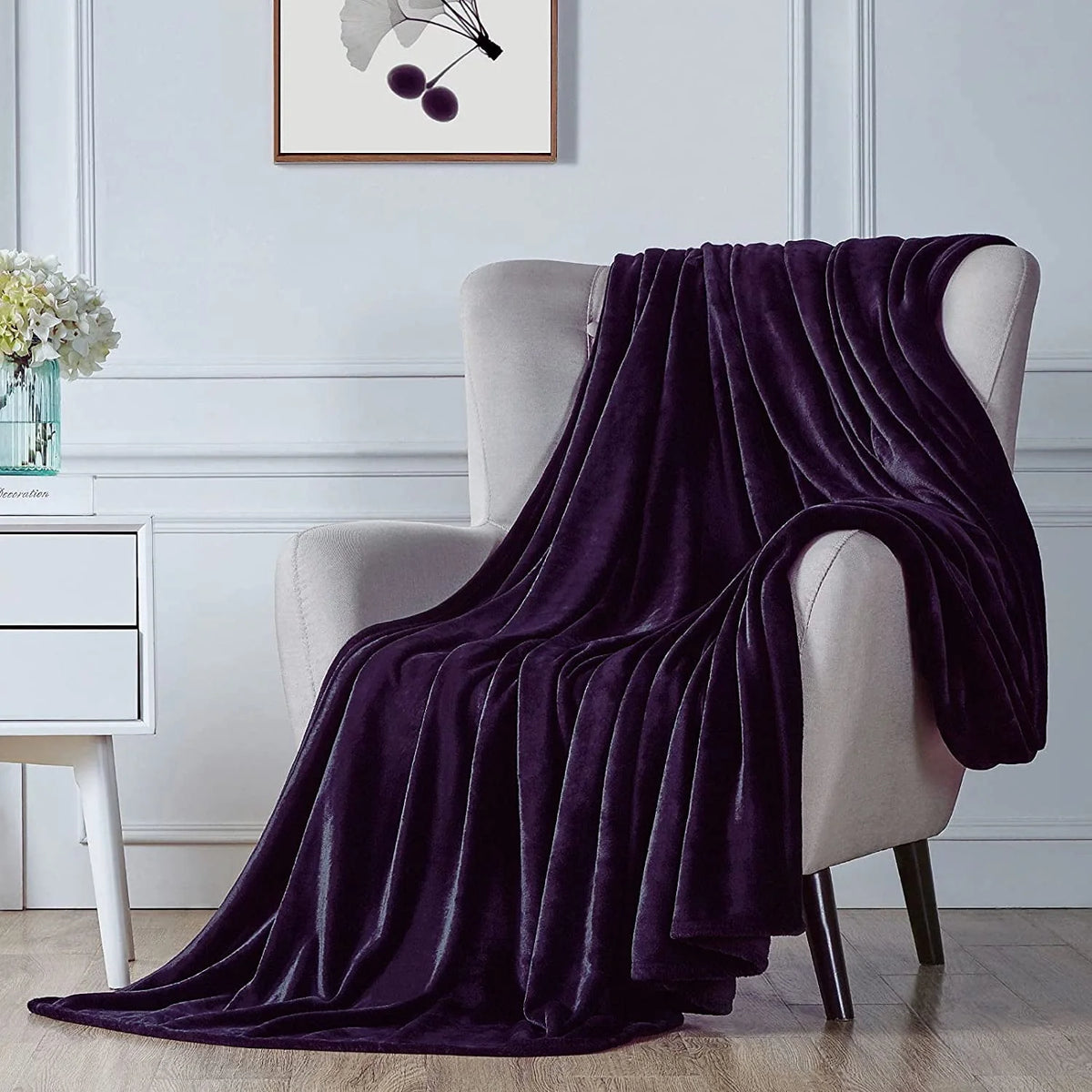 Ultra Soft Microplush Fleece Throw Blanket, 50 x 60, Orange, Machine Washable C66370