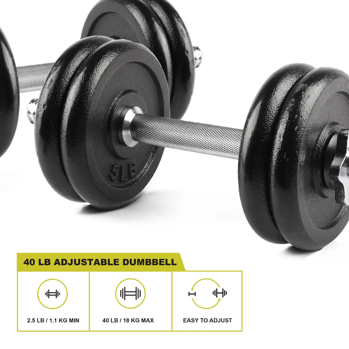 40lb Adjustable Dumbbell Set S95447