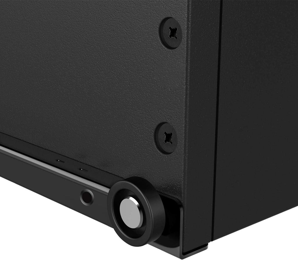 1 Drawer 2-Tier Wooden Sofa Side Table Black V733