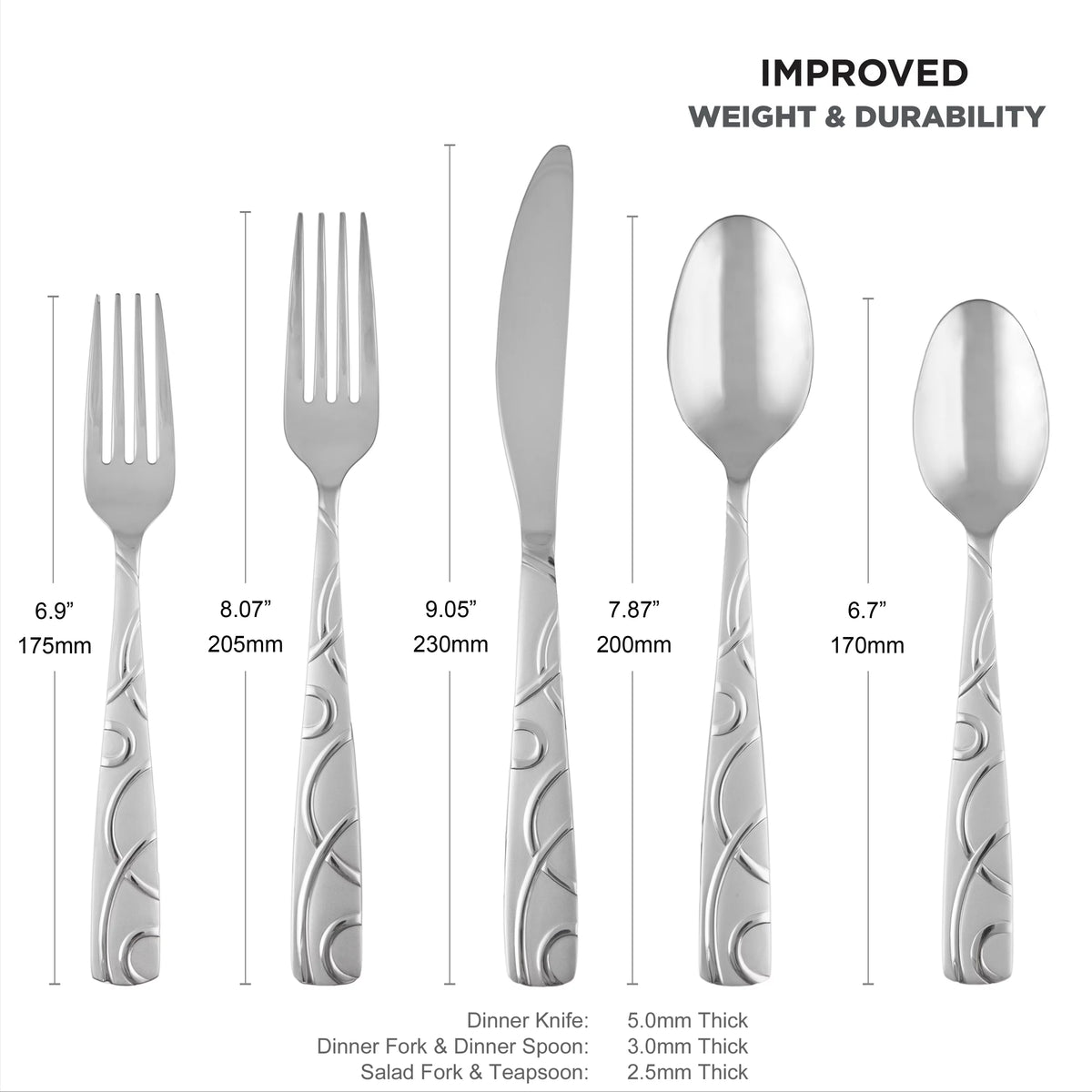 45-Piece Stainless Steel Flatware Set A227