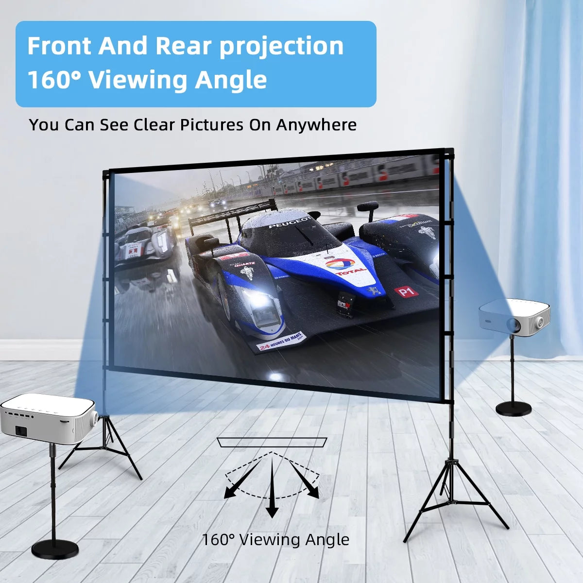 100inch Portable Projector Screen with Stand X75881