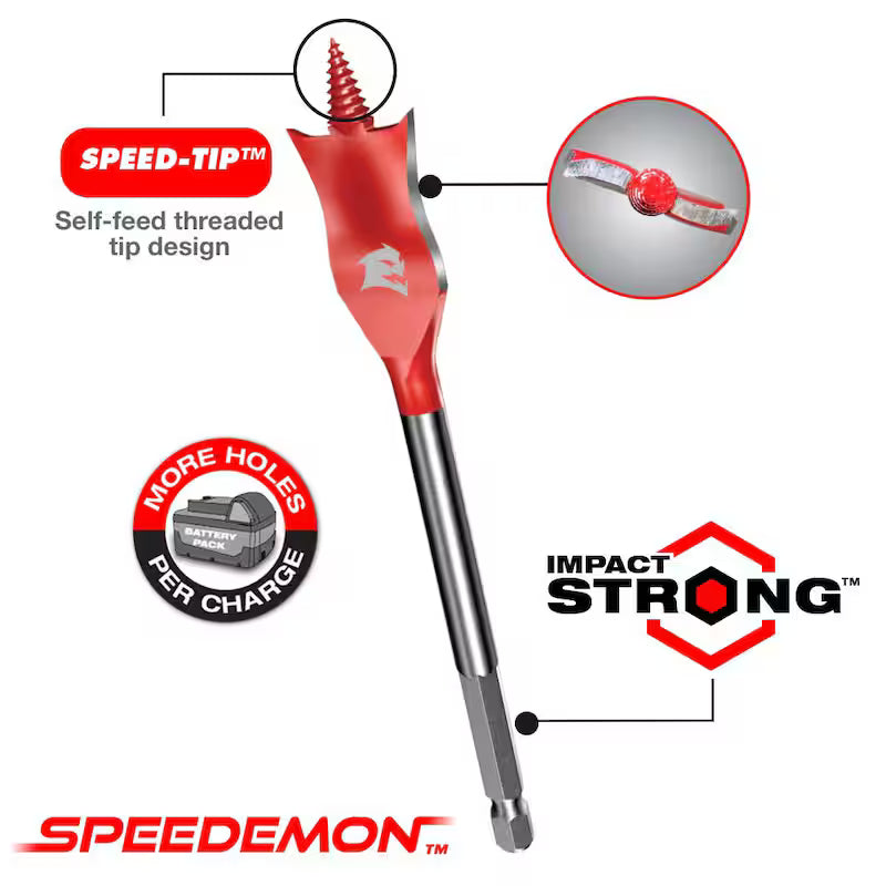 High Carbon Steel Spade Bit Set 9-Piece L30539