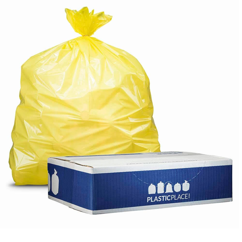 40-45 Gallon Yellow 1.5 Mil Trash Bags O9051