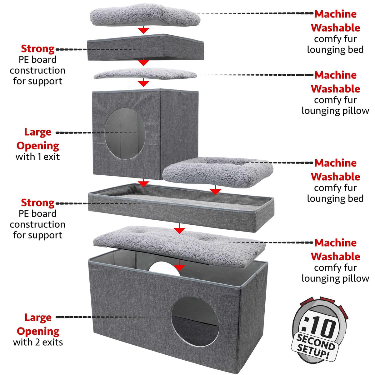 Stackable Cat Condo F387