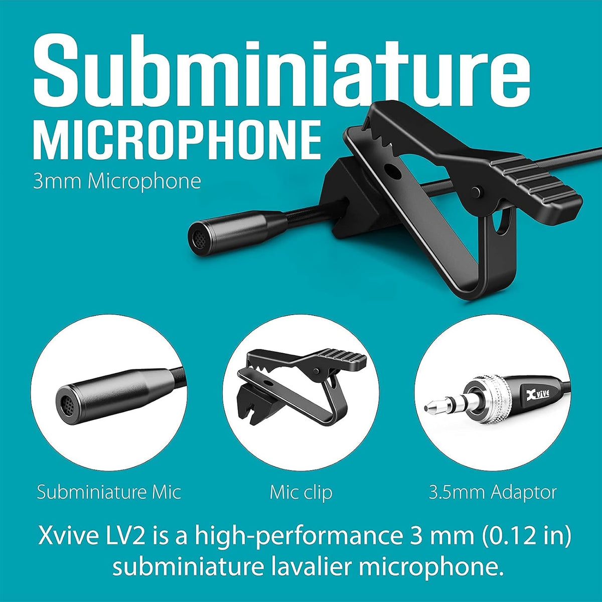 Wearable Microphone for Wireless Lavalier Microphone System M772127