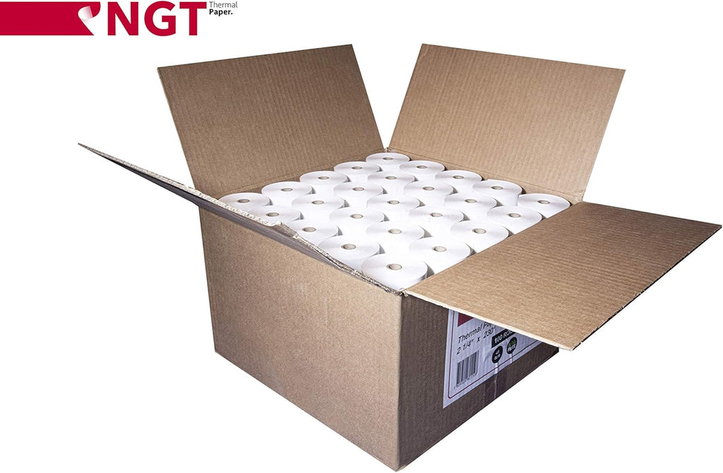100 pcs 2 ¼-inch x 230' Thermal Paper Rolls D12576