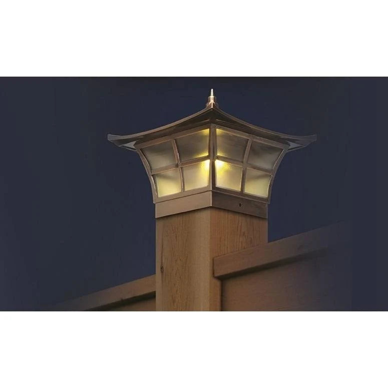 Electroplated Copper Solar Post Cap Set of 2 V2527
