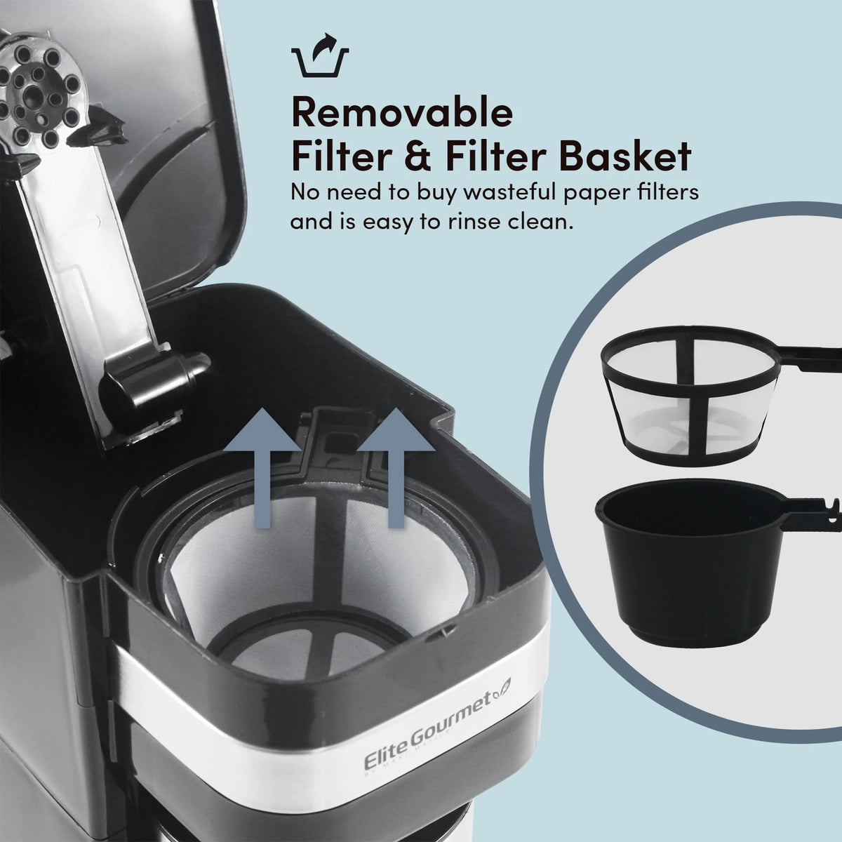 Single Serve Coffee Maker with Travel Mug E2375