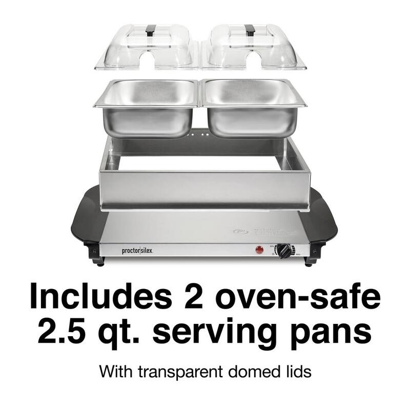 Stainless Steel Buffet Server with 2 Crocks K4521