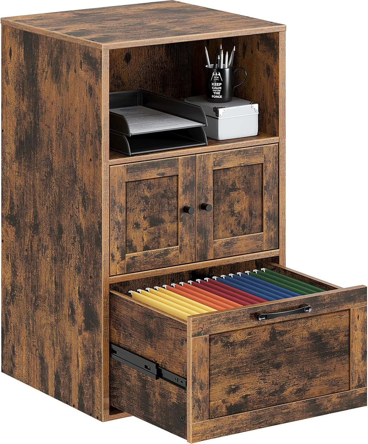 File Cabinet with Drawer and Storage Shelf W8861