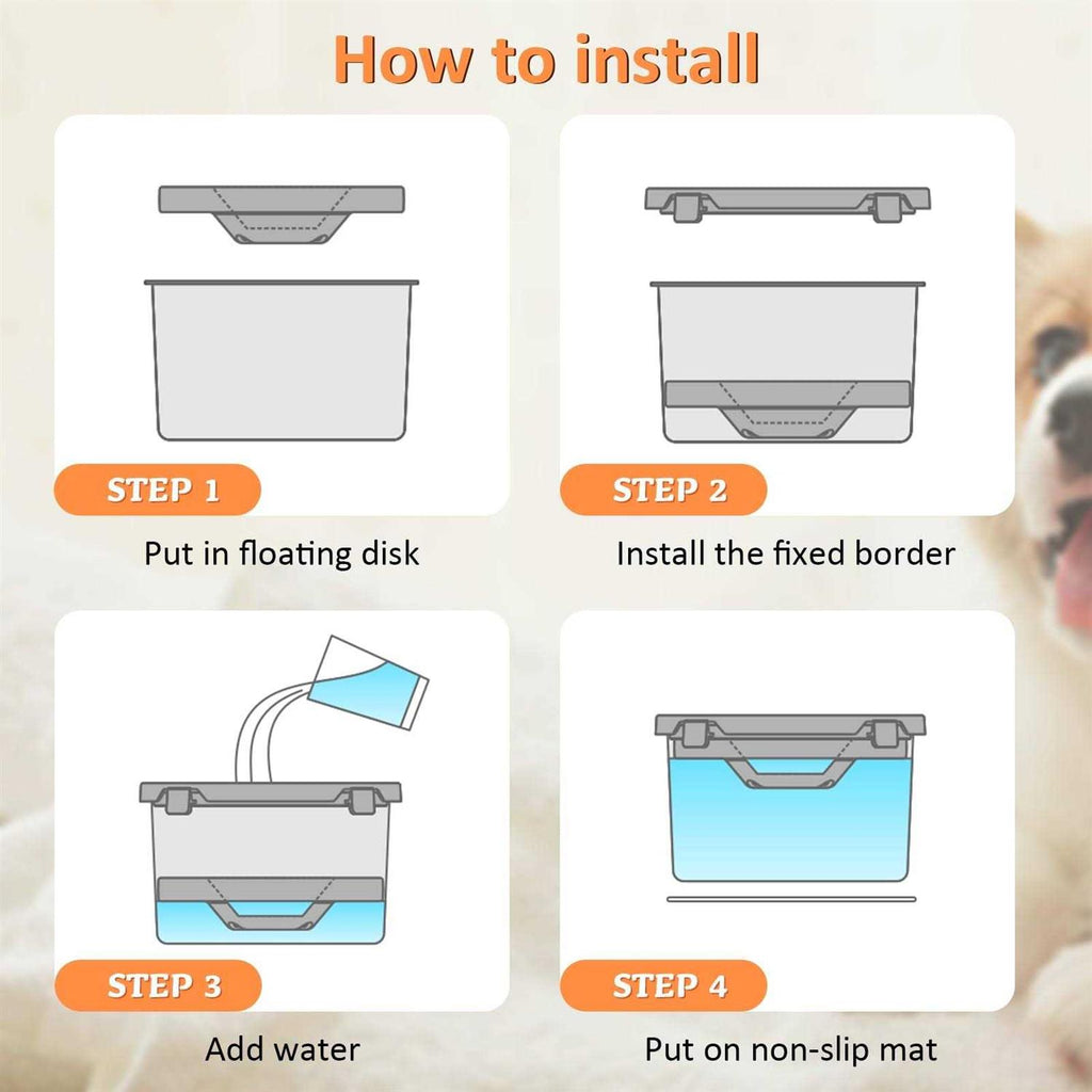 4.4L No Spill Stainless Steel Dog Water Bowl X165797