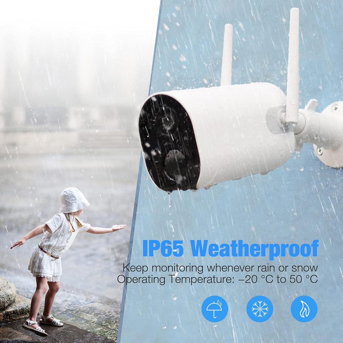 1080P Wireless Outdoor Security Camera with Night Vision M3393