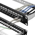 24 Port Cat6A STP Shielded 1U Network Patch Panel J909766