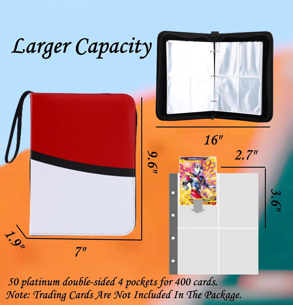 Black 4-Pocket Trading Card Binder I726