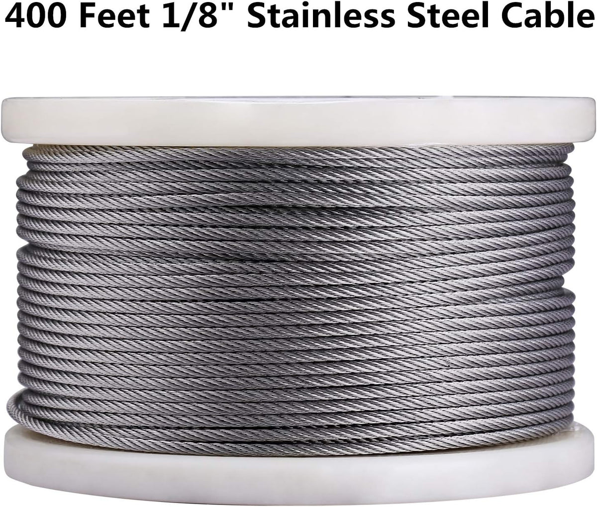 1/8 Stainless Steel Aircraft Wire Rope 7 x 7 400 Feet I841933
