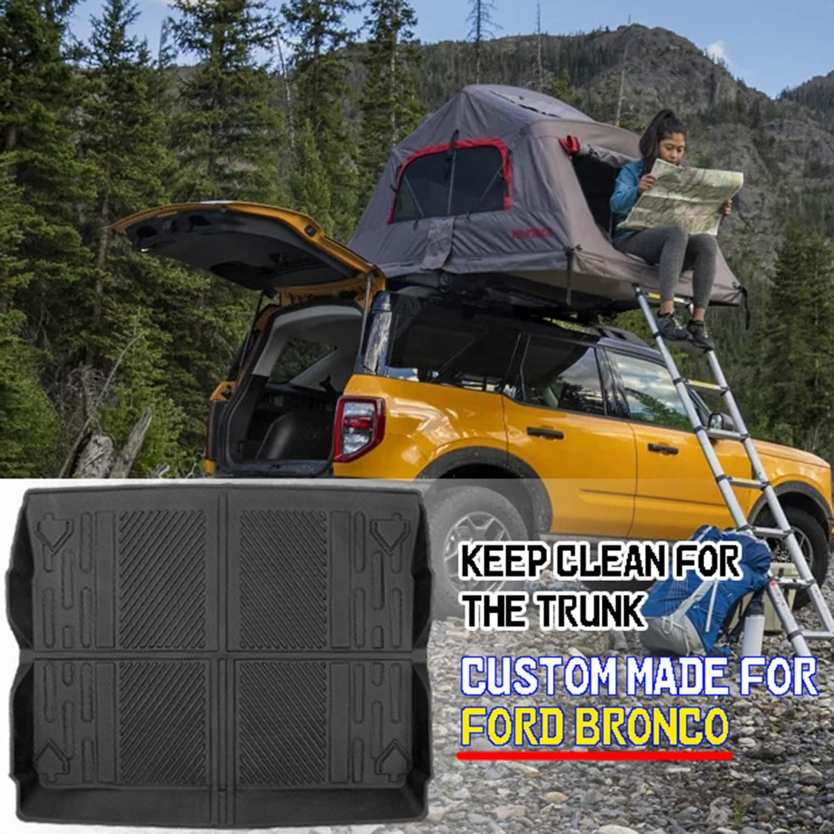 Cargo Mat Cargo Liner TPE Material All-Weather Trunk Liner Trunk Mat K53959