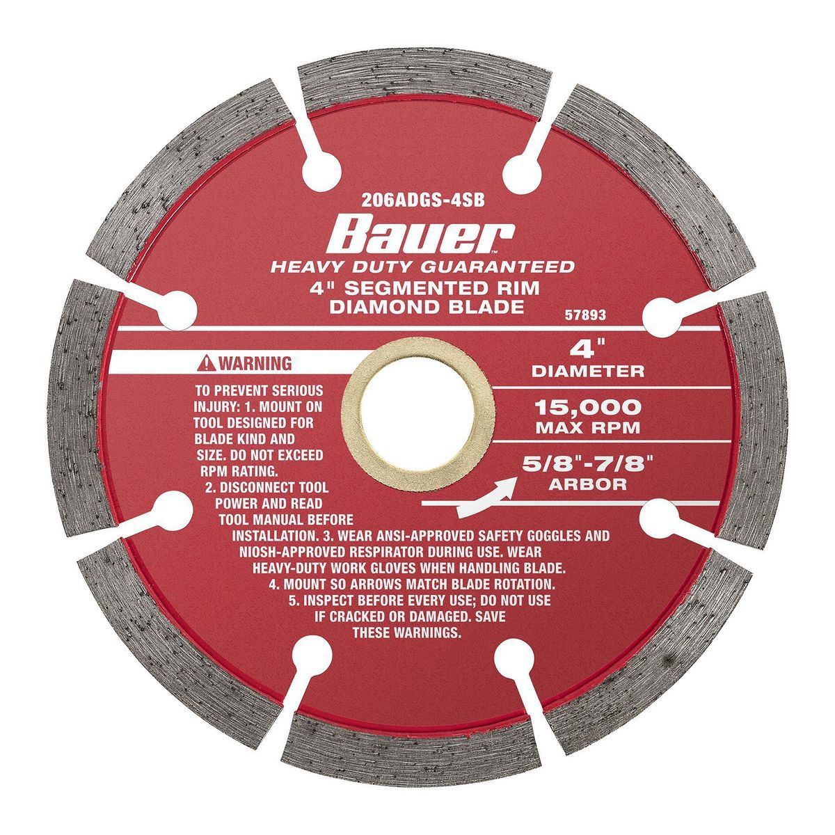 4 in. Segmented Rim Diamond Saw Blade J354355