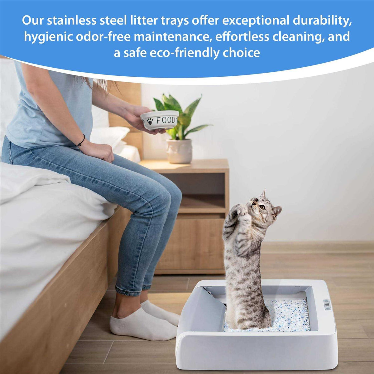 Stainless Steel Reusable Litter Tray D816