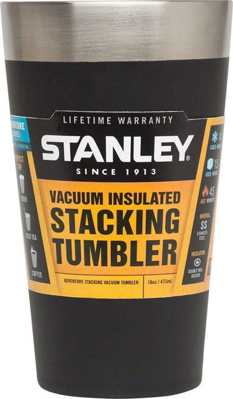 16 oz Matte Black Insulated Tumbler V7745