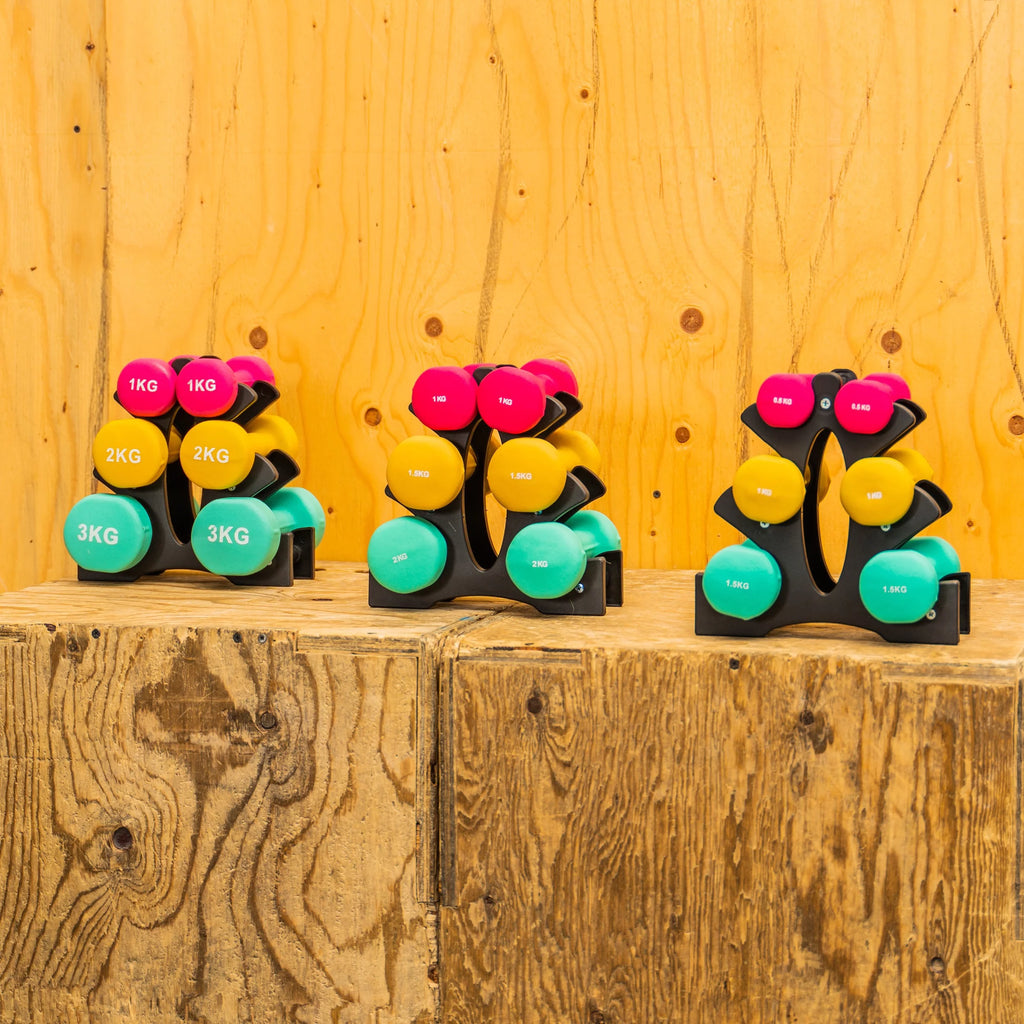 Neoprene Dumbbells Set with Rack Y211939