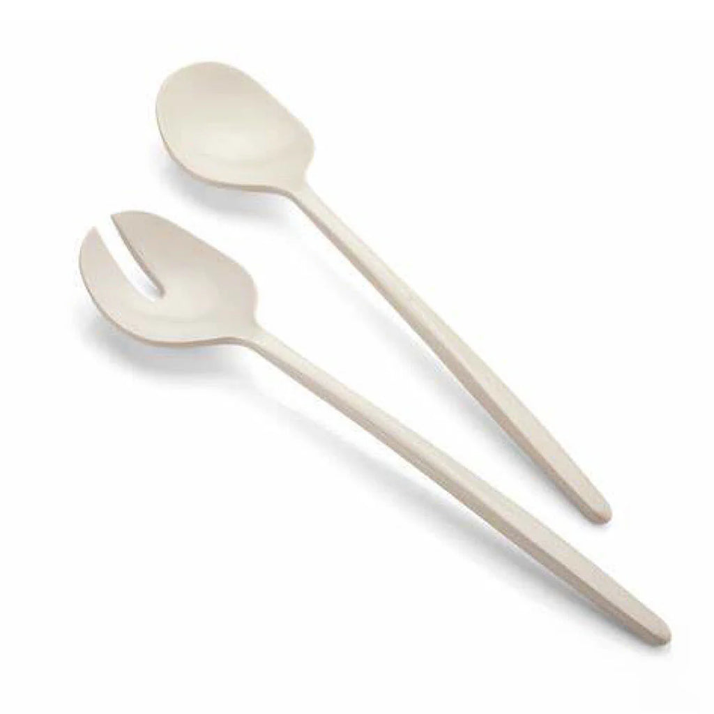 Milk White Salad Servers X11855