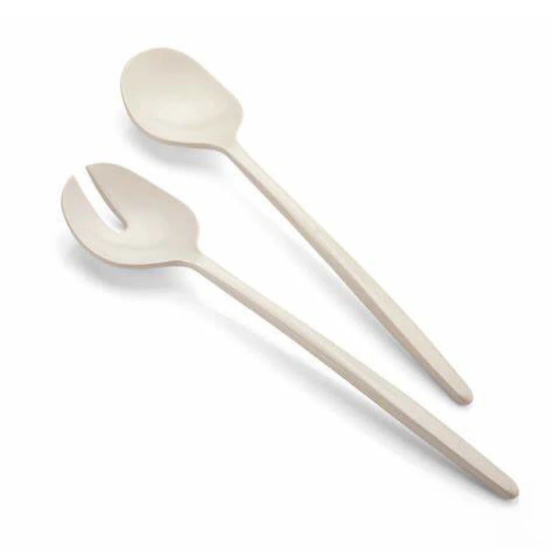 Milk White Salad Servers X11855