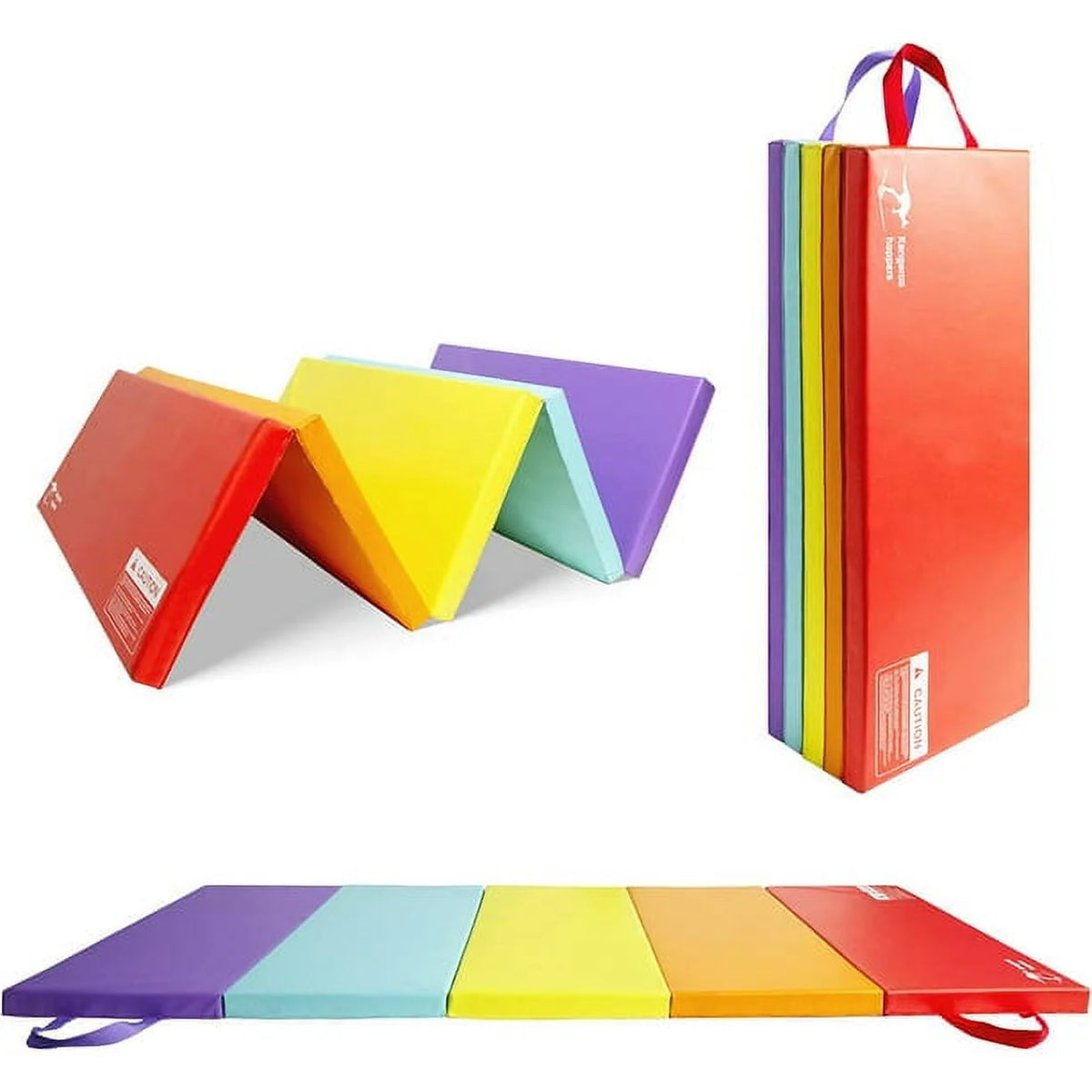 3' x 6' Kids Gymnastics Mat with Carrying Handles T35307