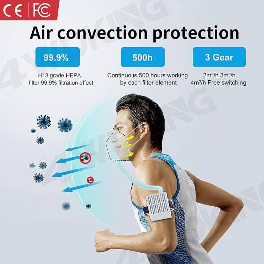 Portable Rechargeable Wearable Air Purifier with 12 Pcs Replacement R38630