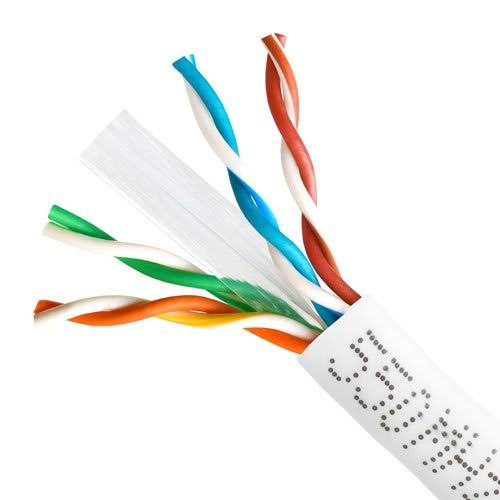 Cat6 23AWG Ethernet Network Cable 1000 ft White E41358