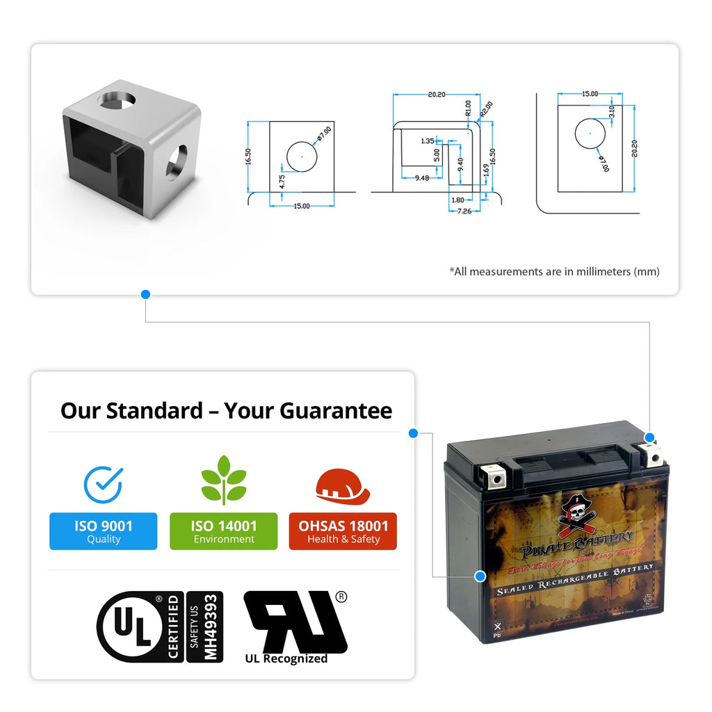 12 Volts 18 Ah 270 Cca Battery Z571