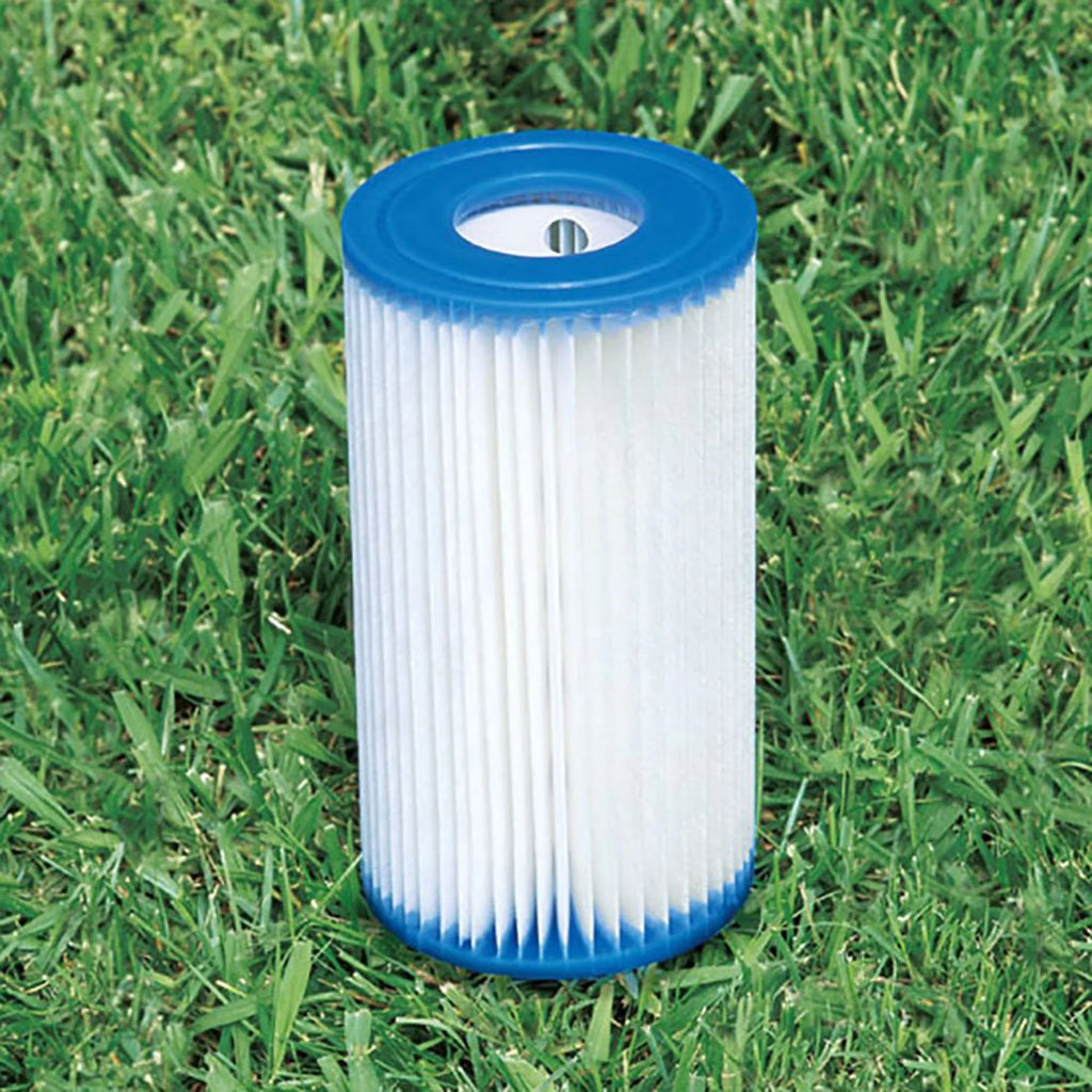 12' x 30 Round Metal Frame Swimming Pool with Filter Pump J384480
