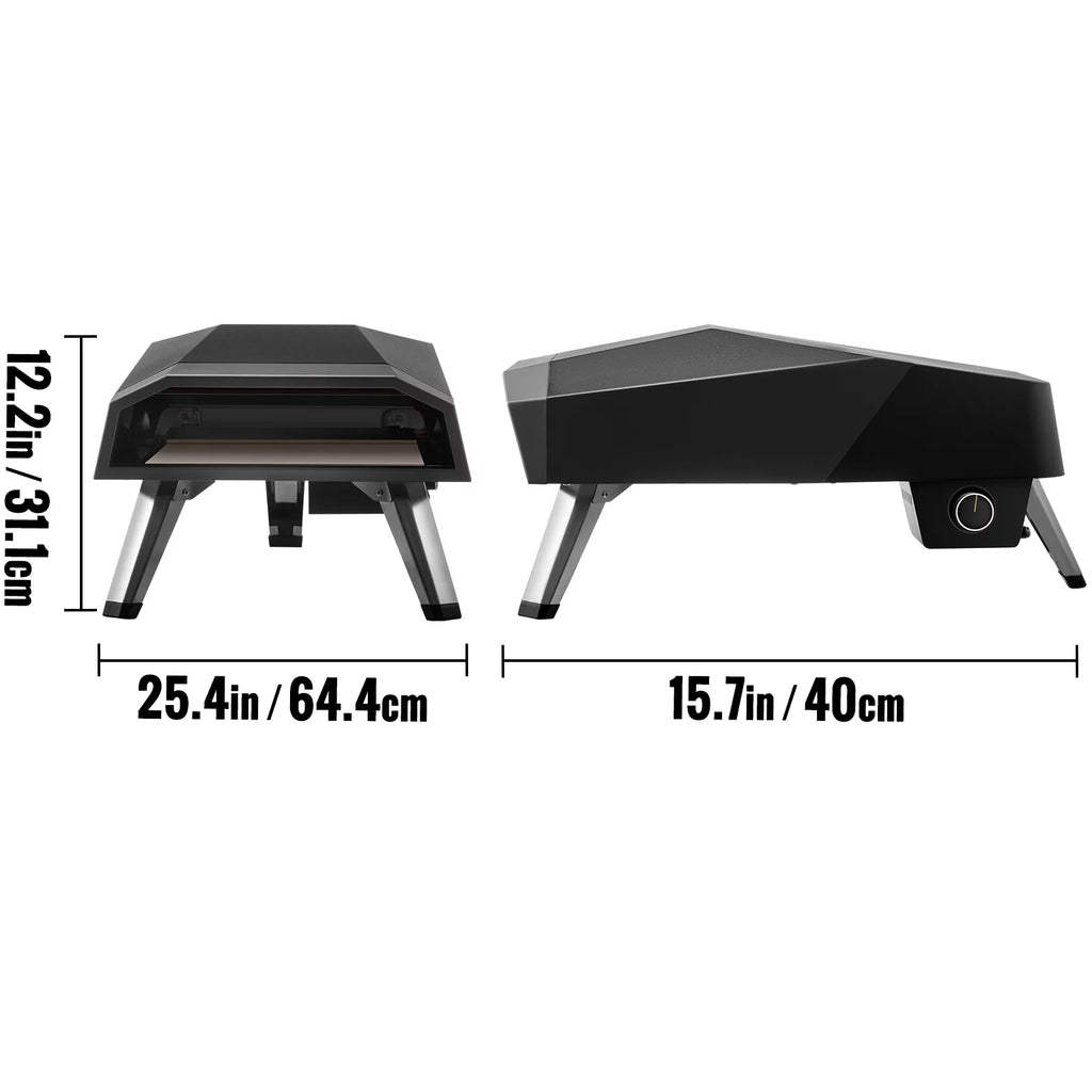 Stainless Steel Propane Pizza Oven with 12 Pizza Stone M542160