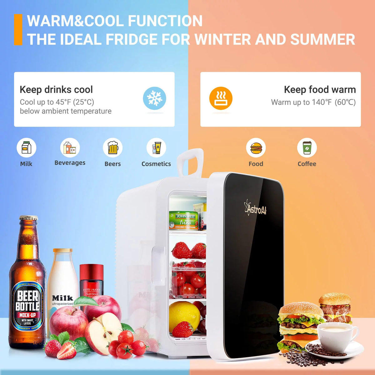 10 Liter/15 Can Black Mini Fridge C579360