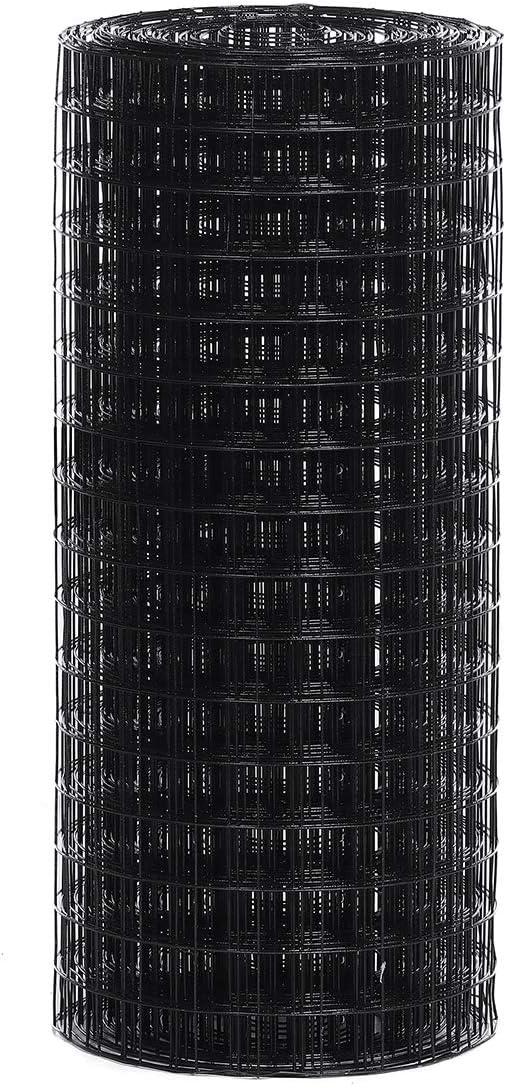 Black Vinyl Coated Wire Mesh 2ft x 50ft 16 Gauge Hardware Cloth J3390