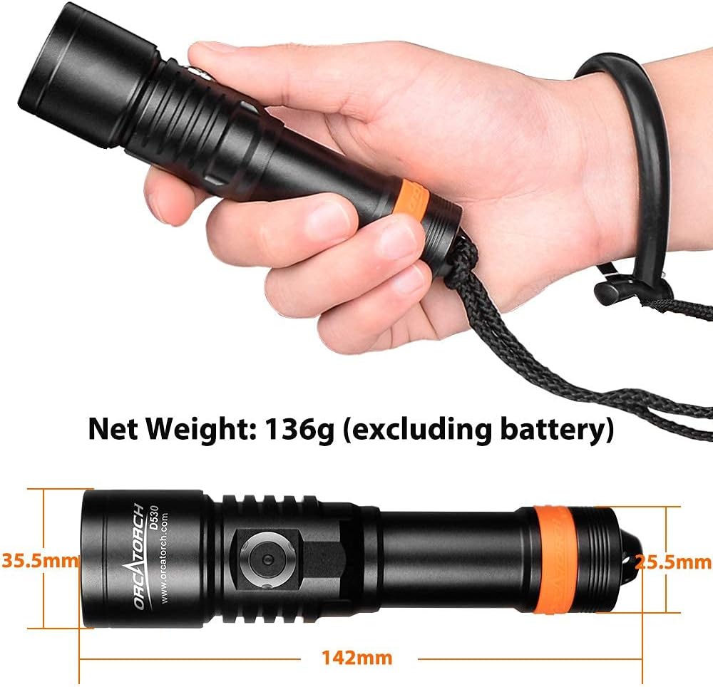 1300 Lumens 8 Degrees Scuba Dive Light J45635