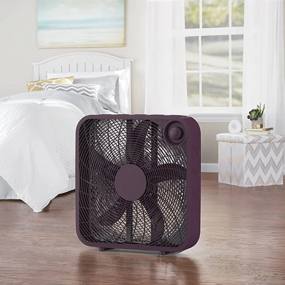 Black 3-Speed Portable Box Fan X28924