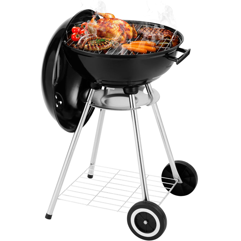 18 Inch Portable Charcoal Grill with Wheels J87654