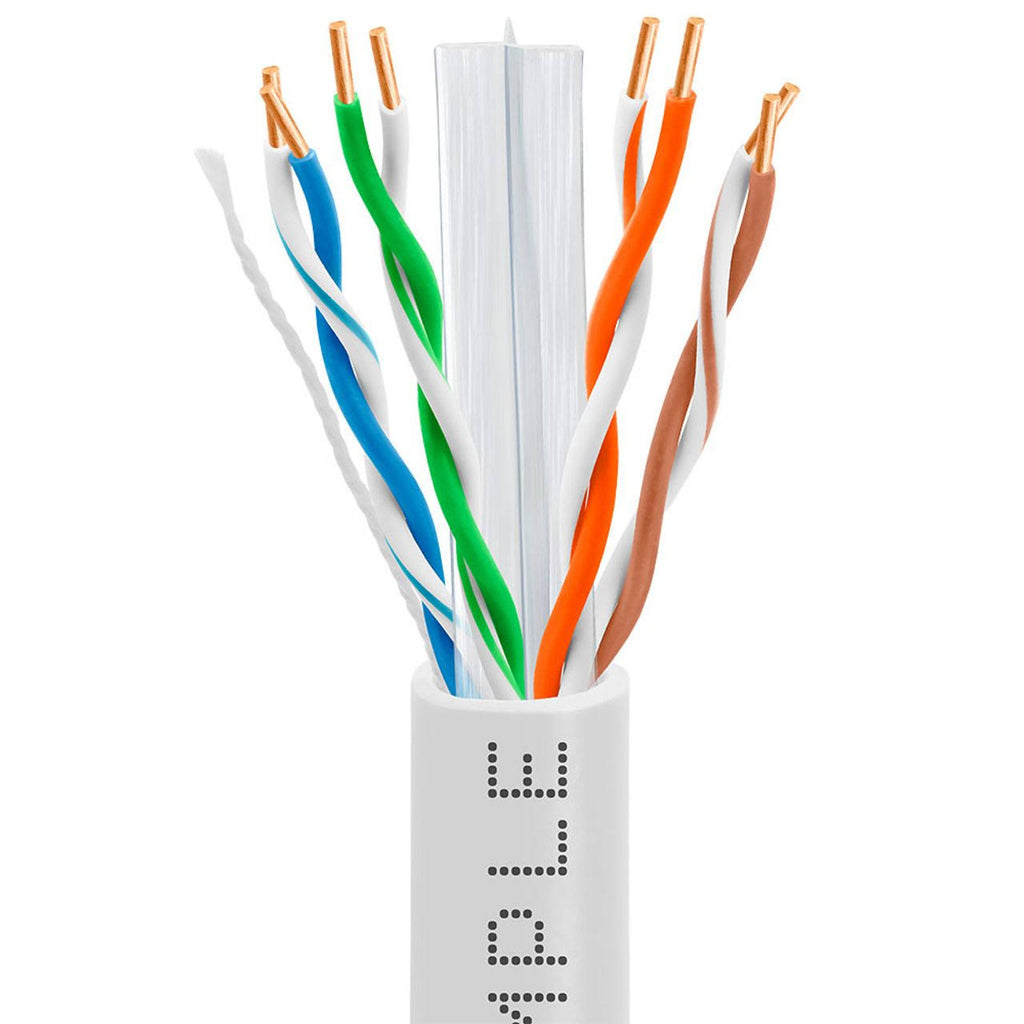 Cat6 23AWG Ethernet Network Cable 1000 ft White E41358