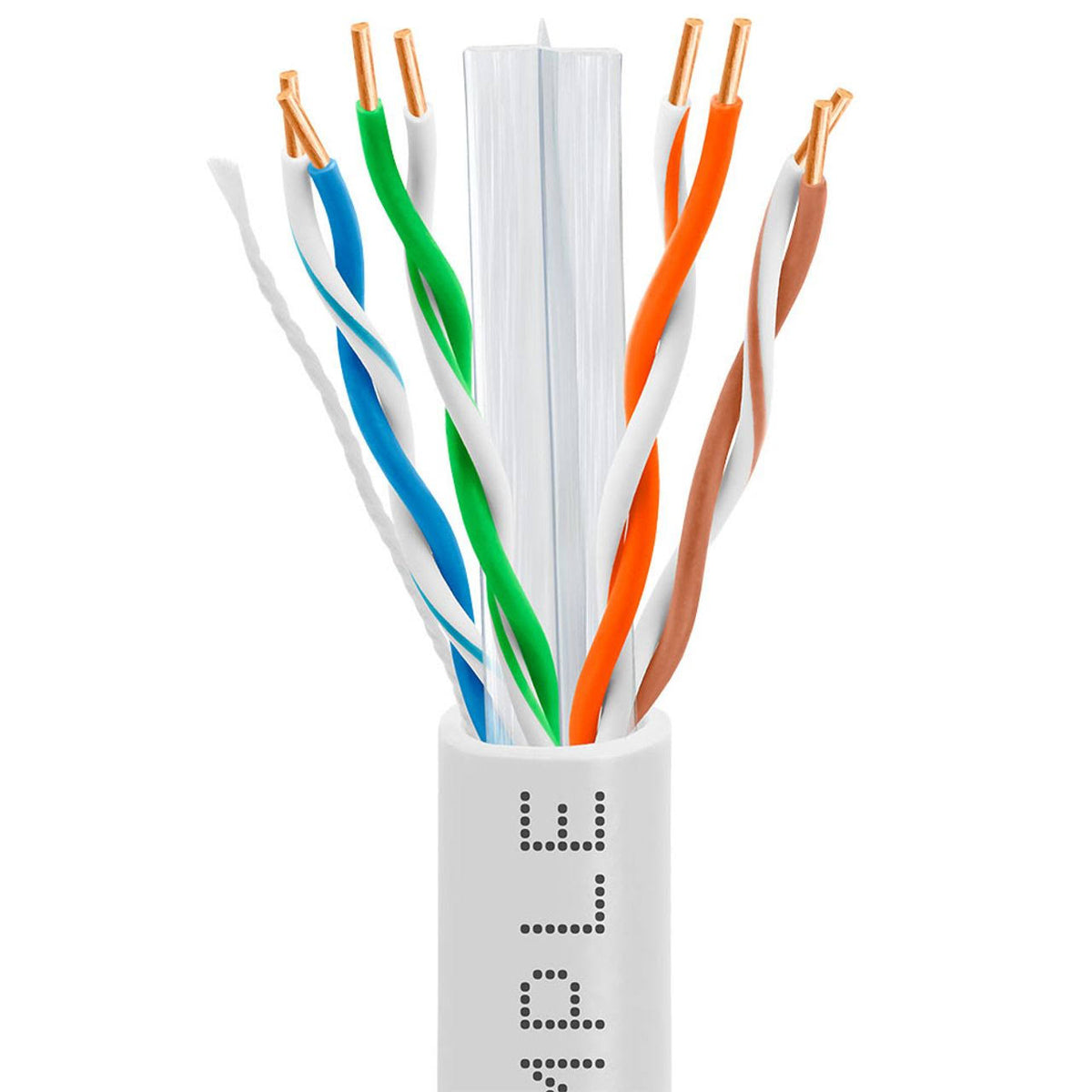 Cat6 23AWG Ethernet Network Cable 1000 ft White E41358